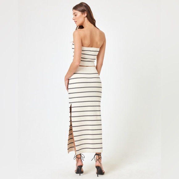 L*space Amalfi Skirt in Mykonos Stripe size xs NWOT - Picture 2 of 5